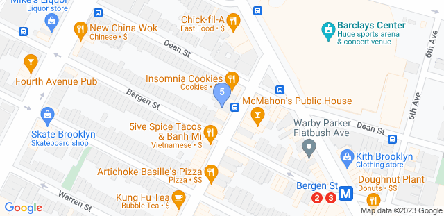 Map to 5th Ave Fitness
